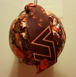 Va Tech eggshell ornament.