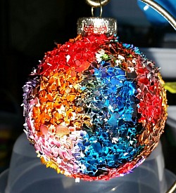 Colorful crushed eggshell ornamemt