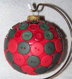 Ornament covered with buttons 